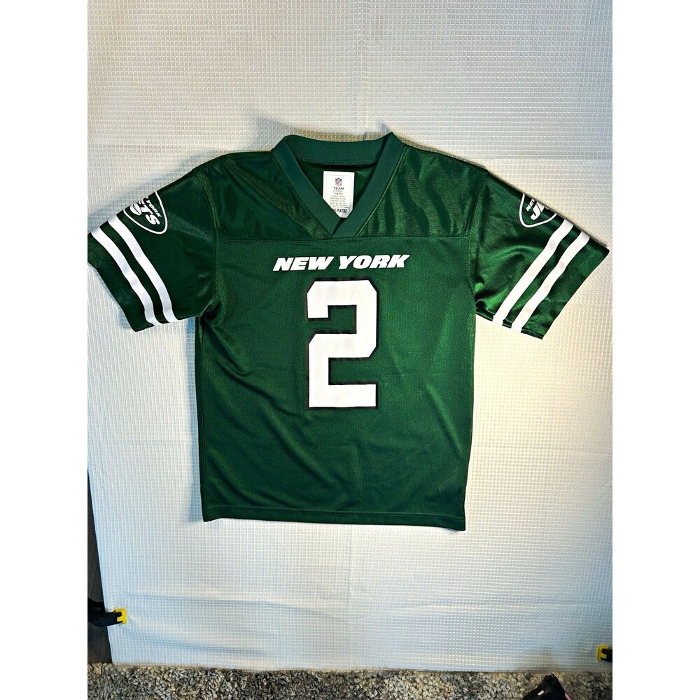 NFL Team Apparel New York Jets Wilson #2 Youth L (12-14) Green Football Jersey